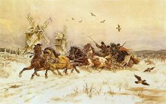 1879-napad-wilkow-na-sanie-w-czworke-koni