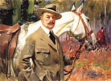 Autoportret z koniem na polowaniu (1925)