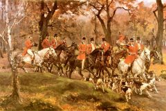 Polowanie par force u Józefa Potockiego w Antoninach (1909)